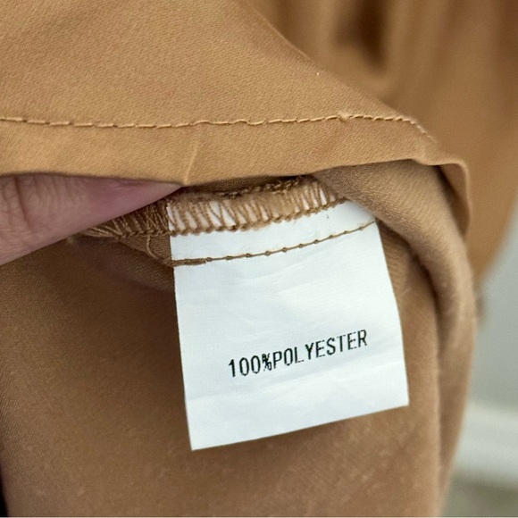 Petal & Pup Brown Kalina Lace Trim Halter Satin Maxi Dress Size S 4-6 - Picture 8 of 10